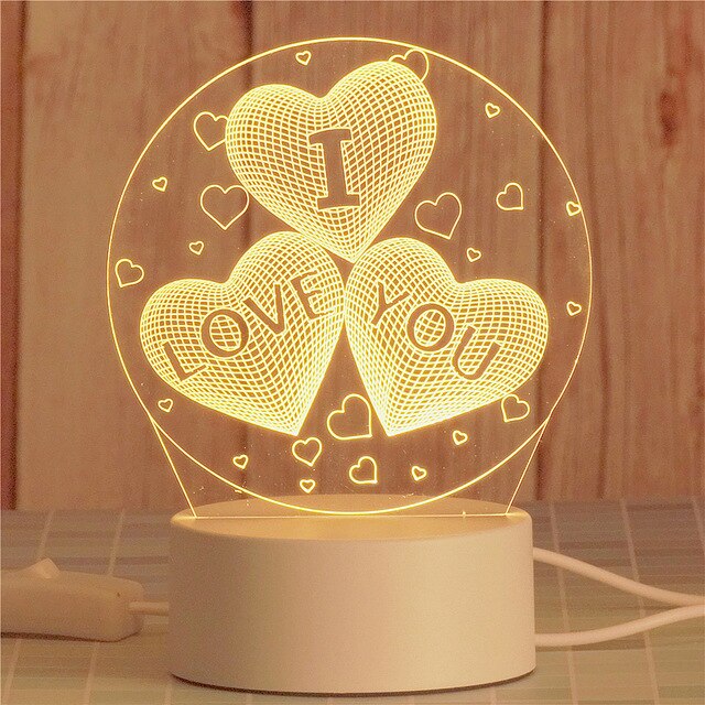 Cute Bedside Kawaii Room 3D Led Light USB Gift