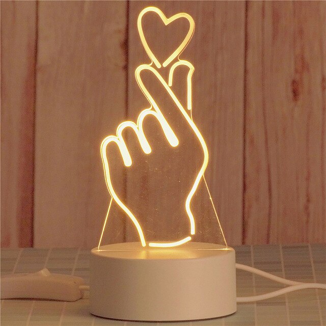 Cute Bedside Kawaii Room 3D Led Light USB Gift