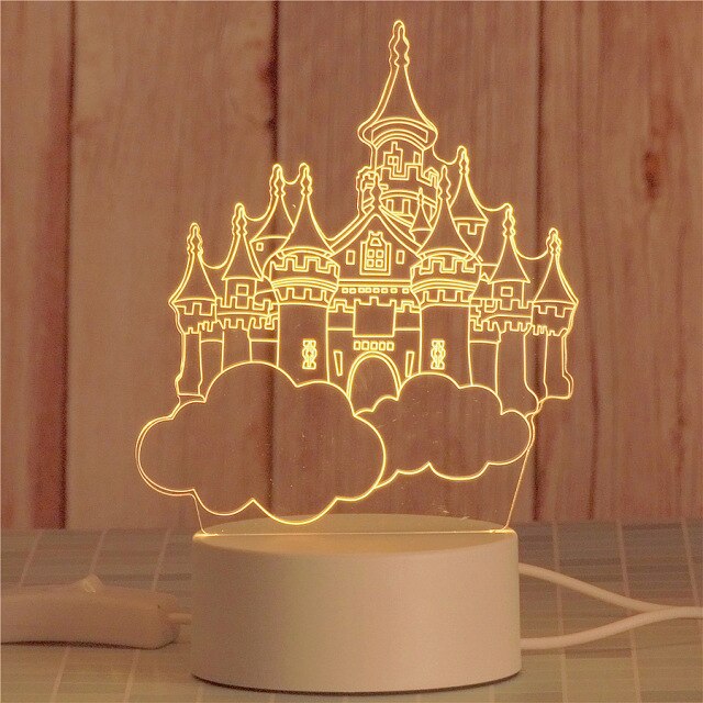 Süßes Nachttisch-Kawaii-Zimmer-3D-LED-Licht-USB-Geschenk