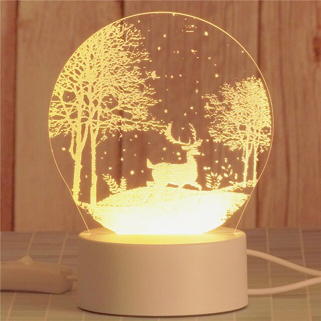 Süßes Nachttisch-Kawaii-Zimmer-3D-LED-Licht-USB-Geschenk