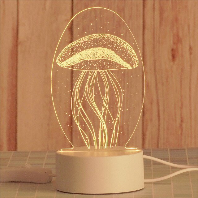 Cute Bedside Kawaii Room 3D Led Light USB Gift