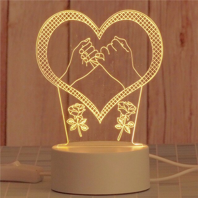 Süßes Nachttisch-Kawaii-Zimmer-3D-LED-Licht-USB-Geschenk