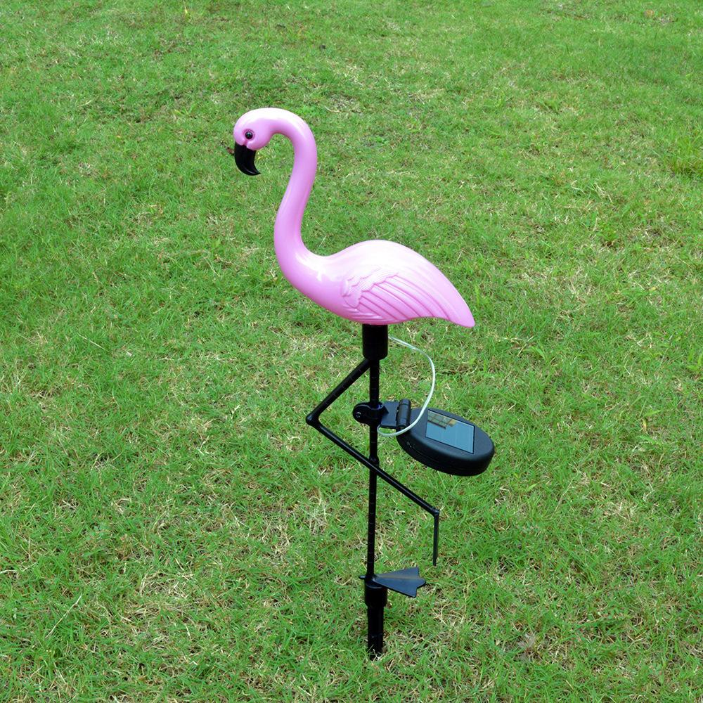 Solar Power Flamingo Garden Lamp