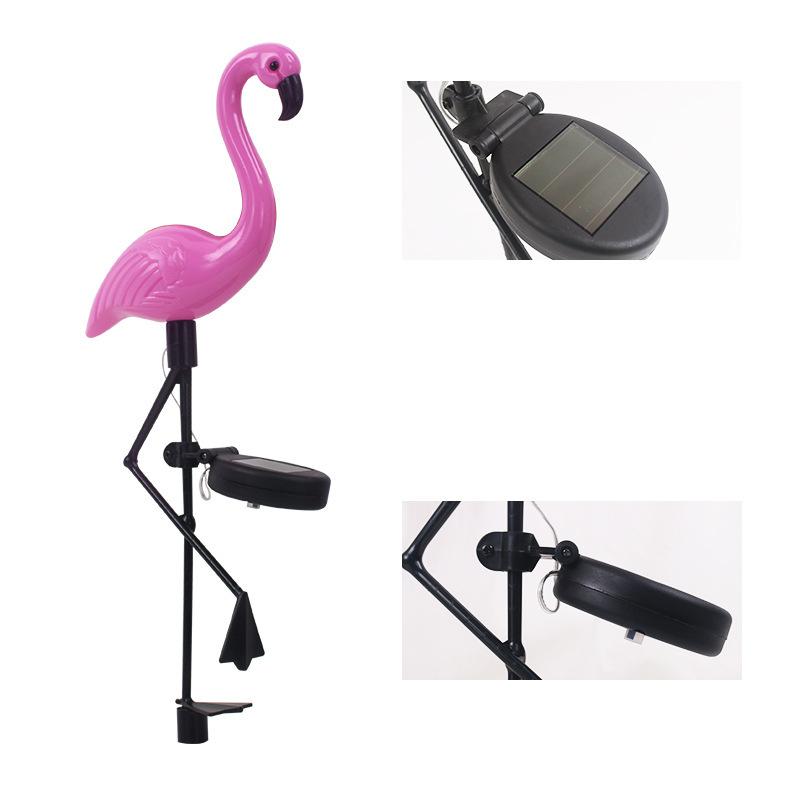 Solar Power Flamingo Garden Lamp