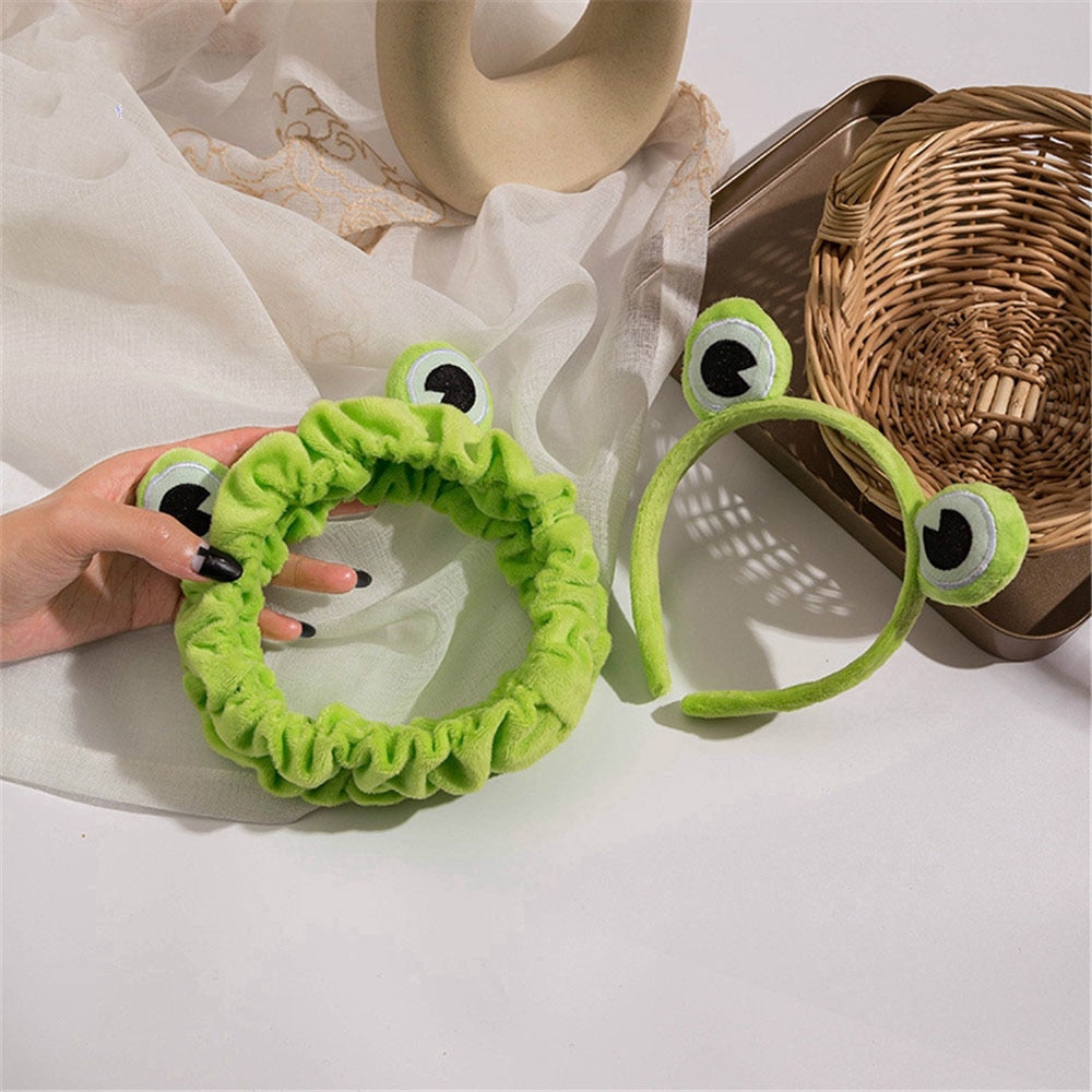 Funny Frog Makeup Headband Elastic Hairbands