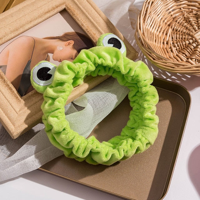 Funny Frog Makeup Headband Elastic Hairbands