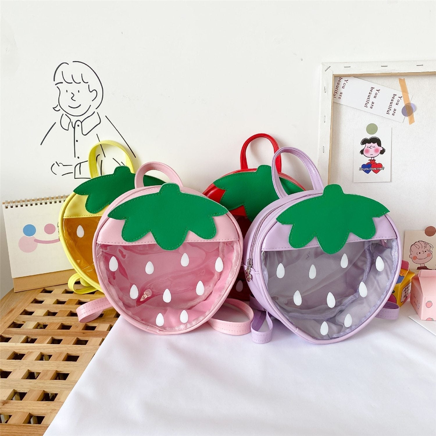 Transparent Strawberry Jelly Bag