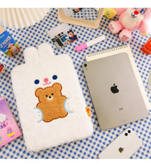 Kawaii Bear Plush Korea IPad Case