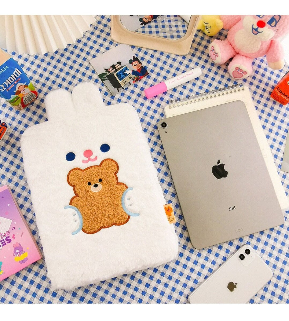 Kawaii Bear Plush Korea IPad Case