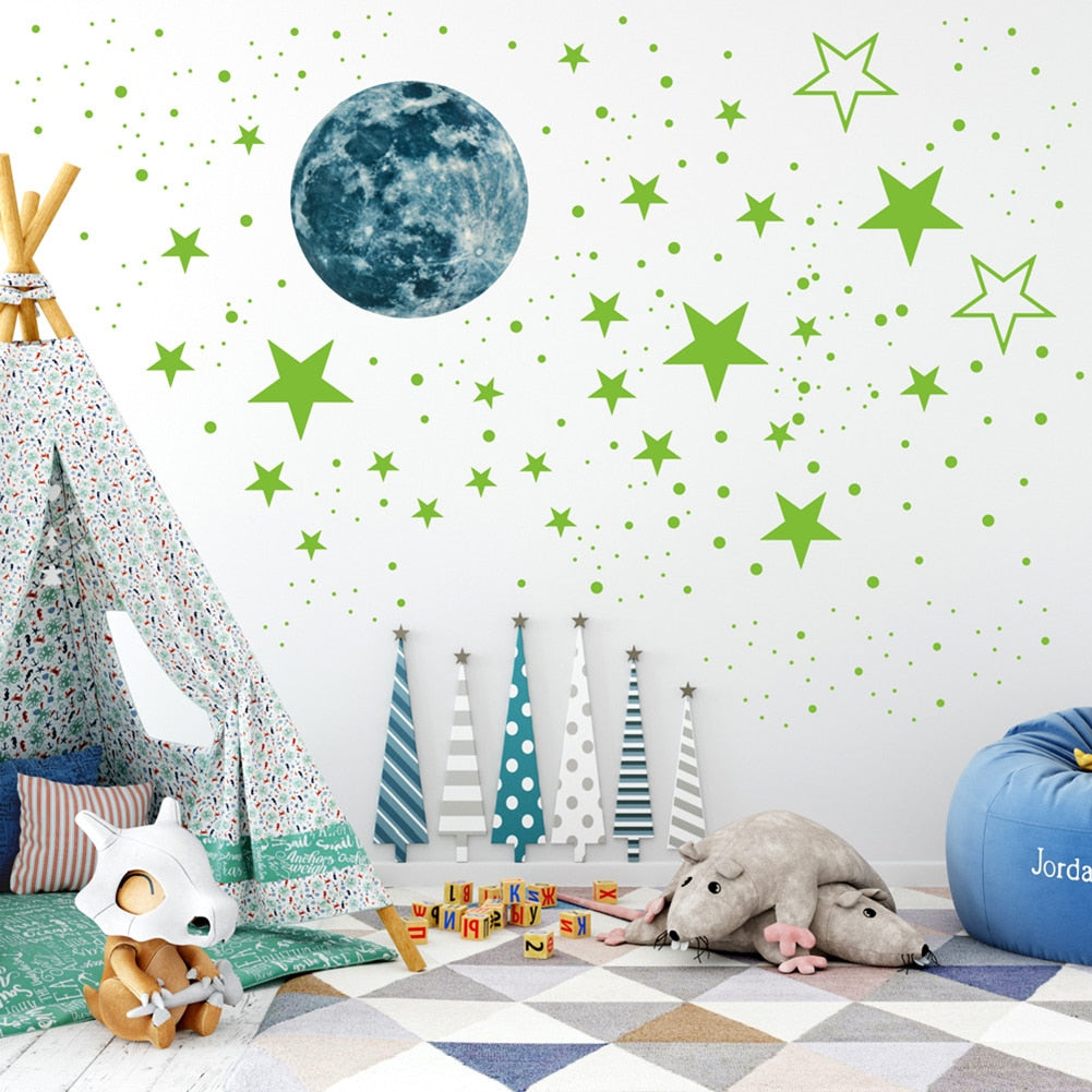 Moon Stars Luminous Wall Sticker