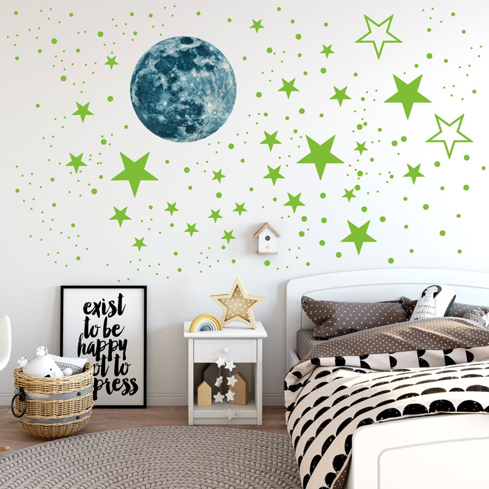 Moon Stars Luminous Wall Sticker