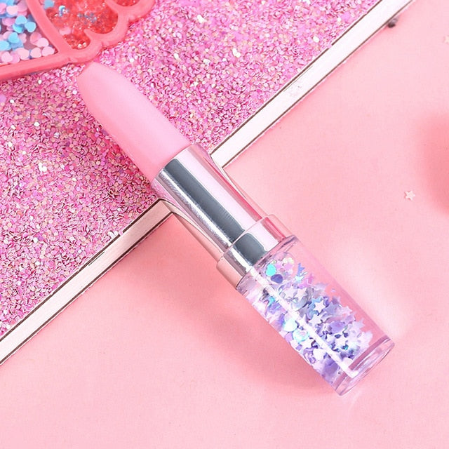 Creative Quicksand Lipstick Shape Glitter Gel Pen