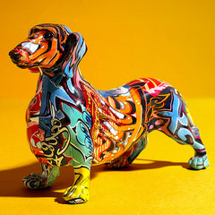 ArtZ® Dachshund Nordic Painted Statue