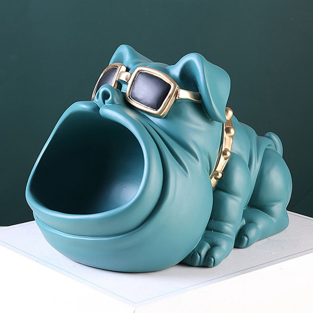 ArtZ® Bulldog-Skulptur-Aufbewahrungsbehälter