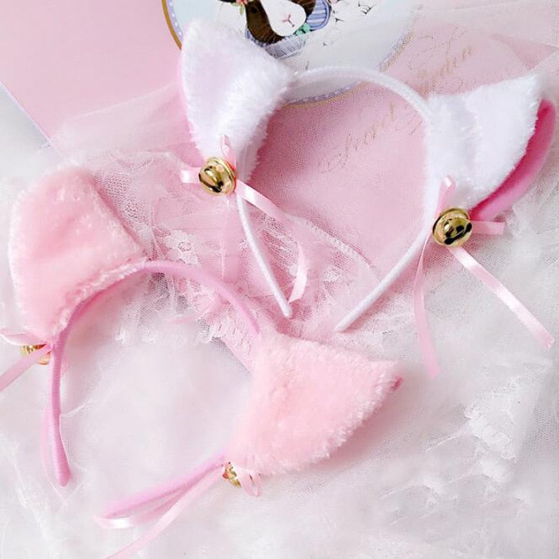 Cat Ear Bow Tie Bell Headwear