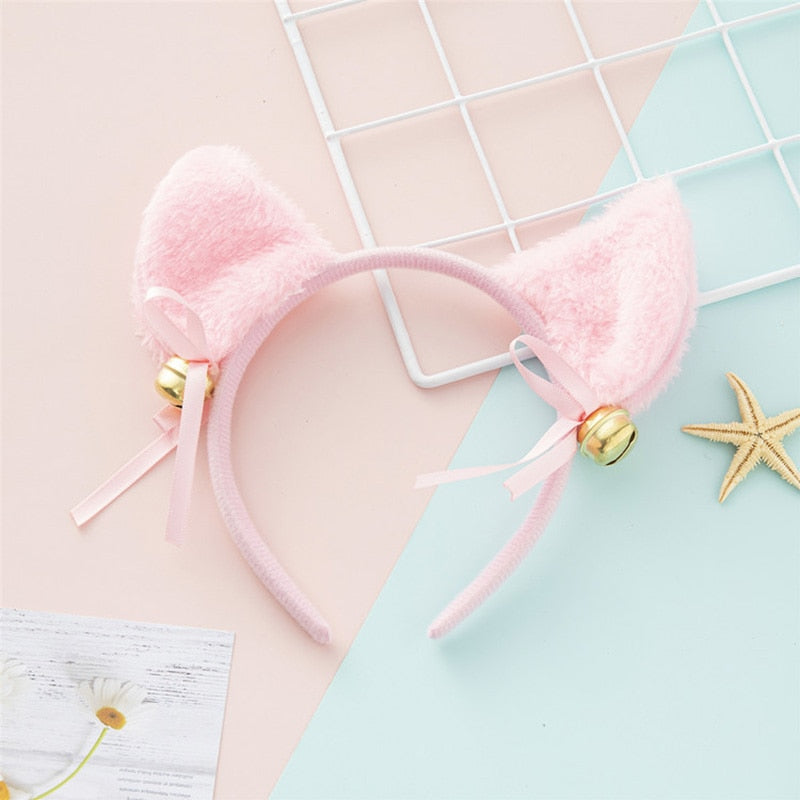 Cat Ear Bow Tie Bell Headwear