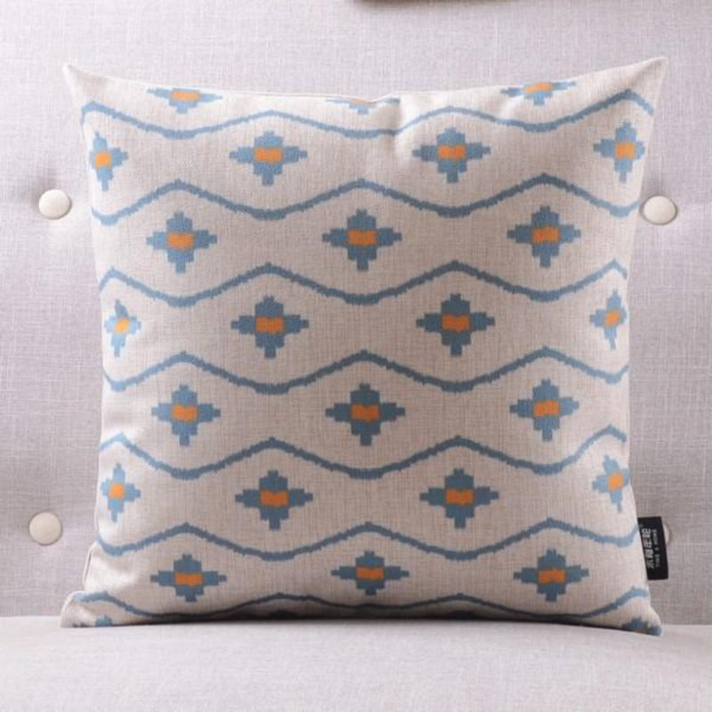 La collection de housses de coussin Clementine + Teal Ikat