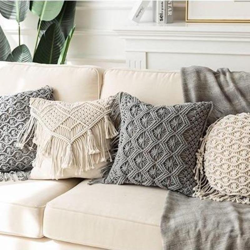 La collection de housses de coussin en macramé Boho Romance