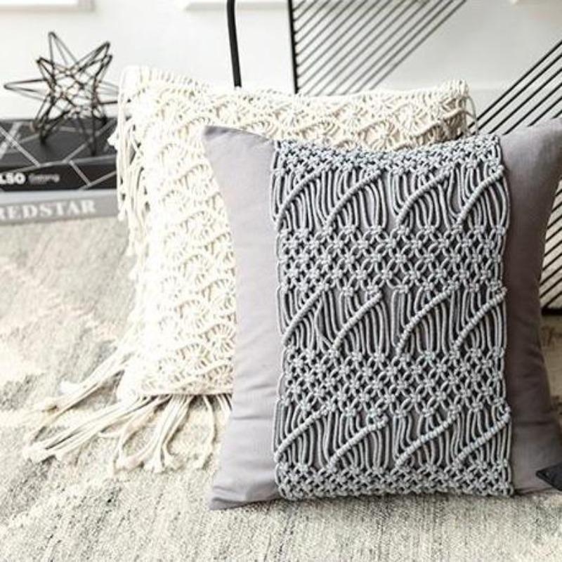 La collection de housses de coussin en macramé Boho Romance