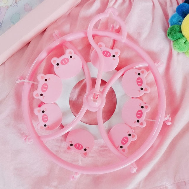 Lovely Pig Strawberry Pink Clothes Rack