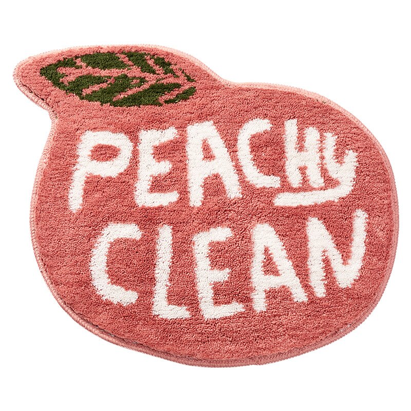 Cute Peach Lemon Bathroom Rugs and Mat