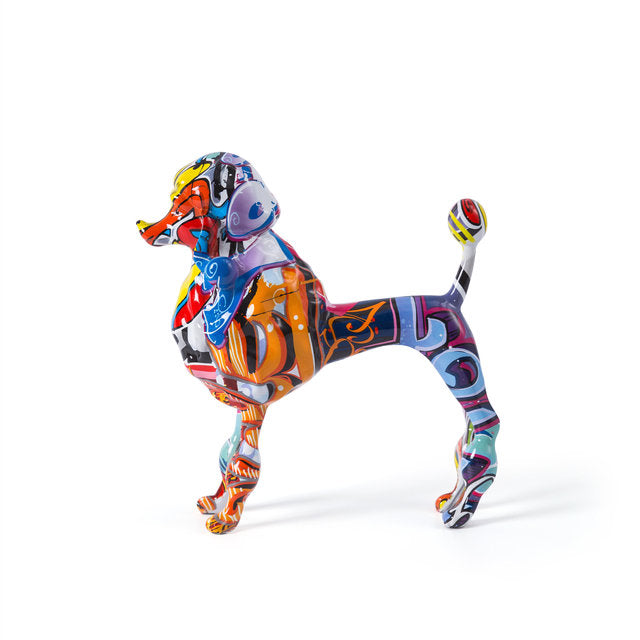 ArtZ® Poodle Nordic Painted Statue