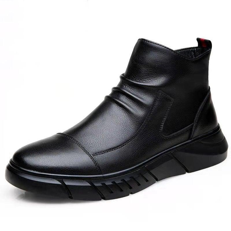 Men Zip Black Boots