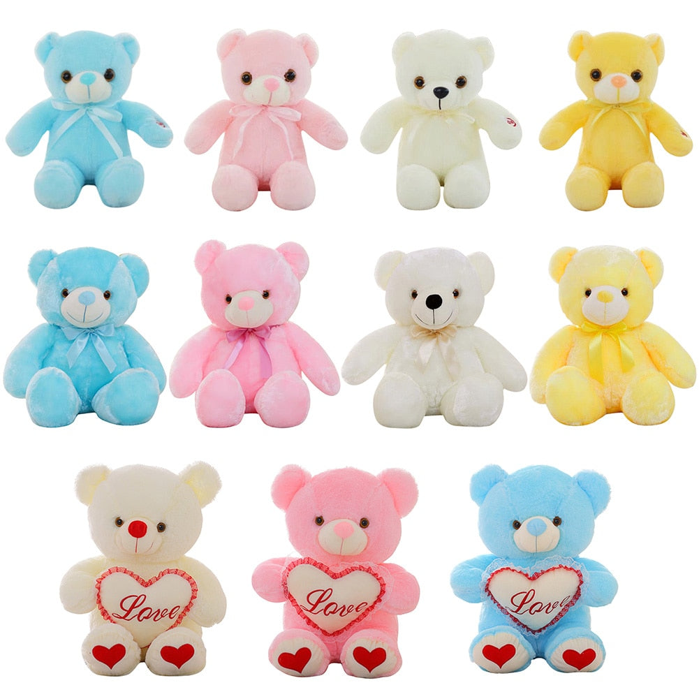 Bunt leuchtendes Teddybär-Plüschtier