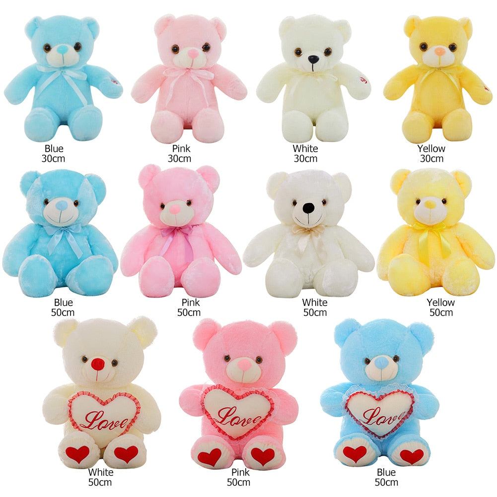 Bunt leuchtendes Teddybär-Plüschtier