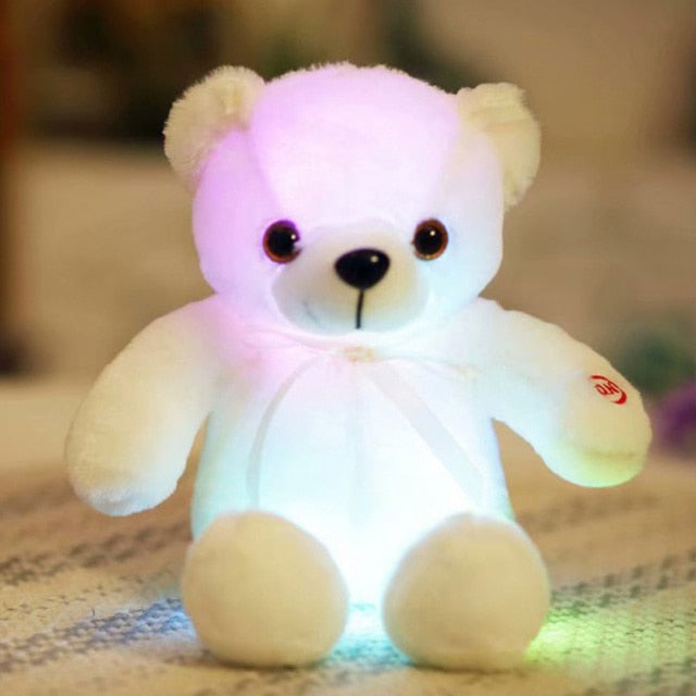 Juguete de peluche con osito de peluche colorido y brillante