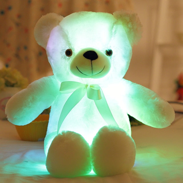 Juguete de peluche con osito de peluche colorido y brillante