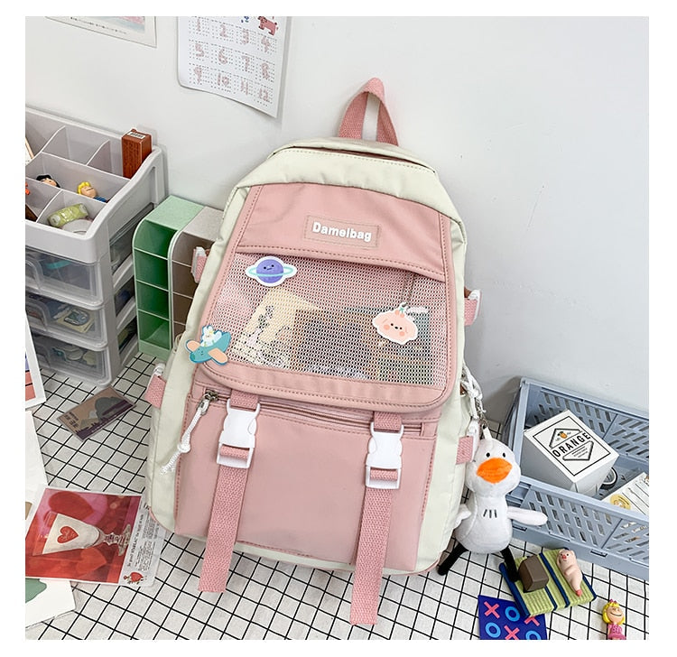 Mochila linda del estudiante de Kawaii