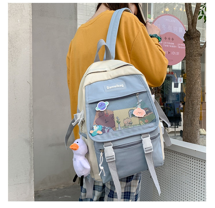 Mochila linda del estudiante de Kawaii