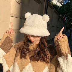 Kawaii Bear Ears Bucket Hat