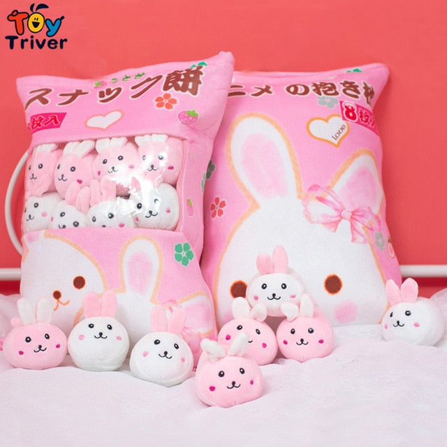 Almohada de peluche de conejo Kawaii