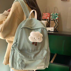 Cute Cloud Doll Student Backpack