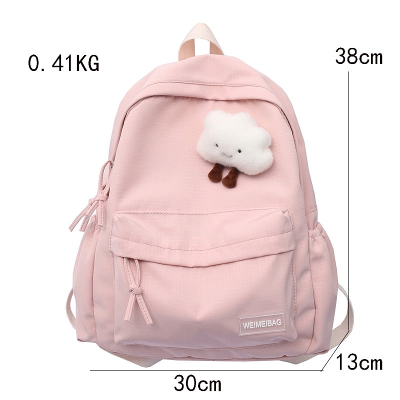 Cute Cloud Doll Student Backpack