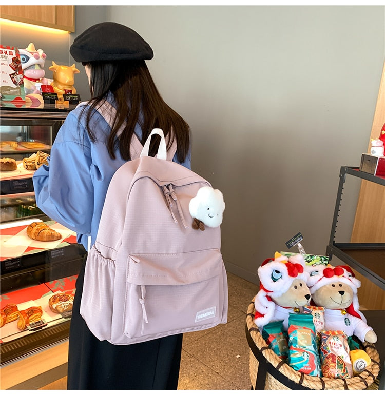 Cute Cloud Doll Student Backpack