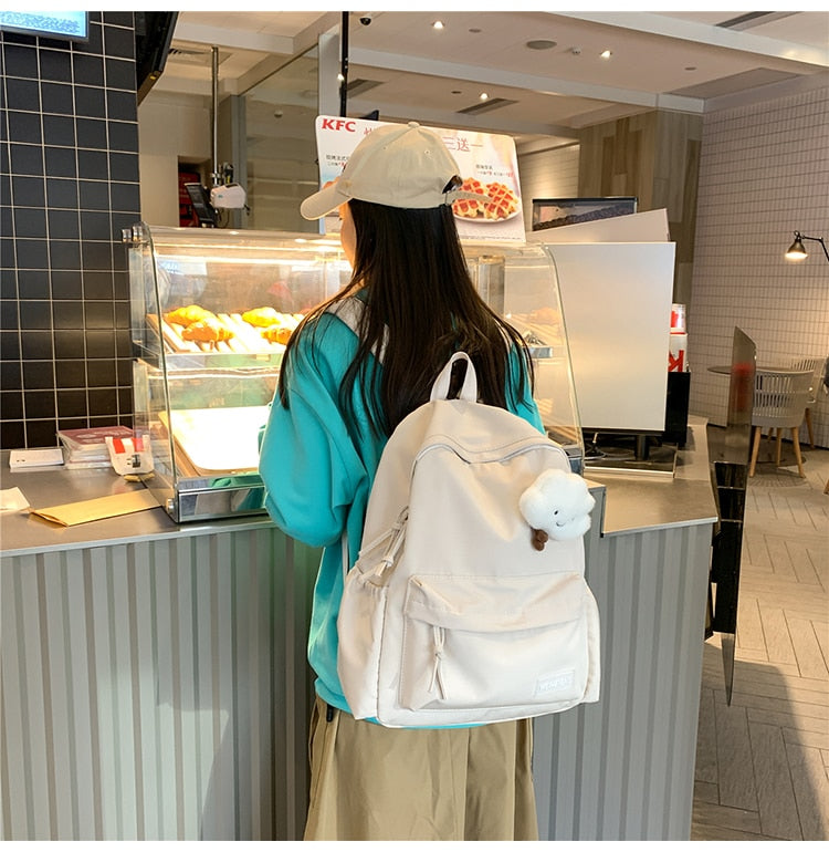 Cute Cloud Doll Student Backpack