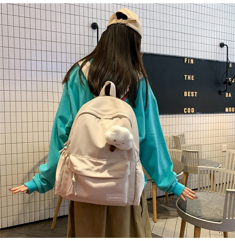 Cute Cloud Doll Student Backpack