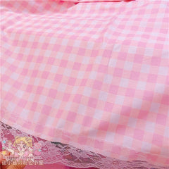 Lovely Pink Plaid Tablecloth