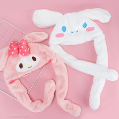 Kawaii Plush Bunny Hat Moving Ears Up Gift