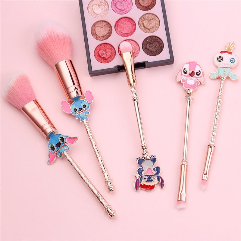 Conjunto de herramientas de pinceles de maquillaje Kawaii Stitch