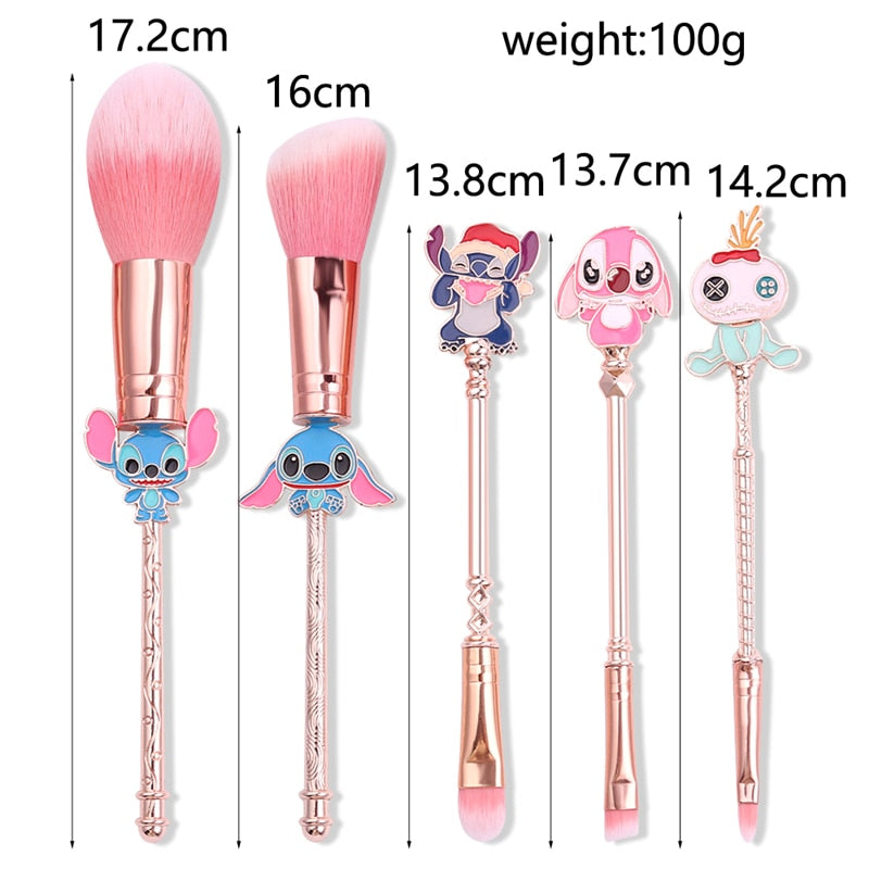 Conjunto de herramientas de pinceles de maquillaje Kawaii Stitch