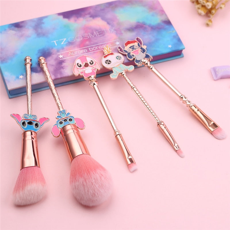 Conjunto de herramientas de pinceles de maquillaje Kawaii Stitch