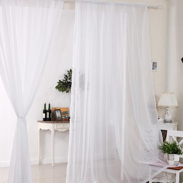 Linda cortina de ventana rosa con estrellas ahuecadas para dormitorio