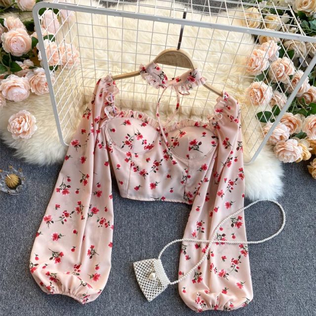 Floral Print Chiffon Blouse