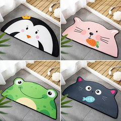 Niedliche saugfähige Matte mit Bären-Katzen-Frosch-Motiv