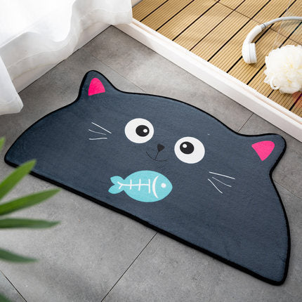 Niedliche saugfähige Matte mit Bären-Katzen-Frosch-Motiv