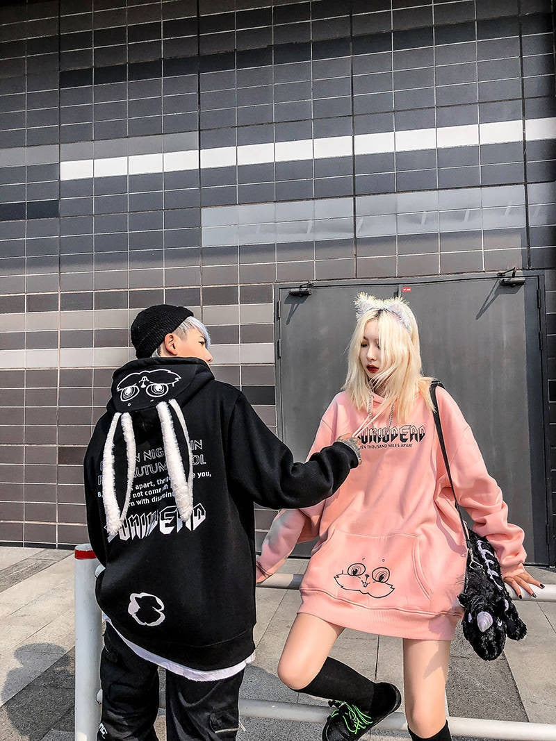 Kawaii Bunny Couple Hoodie